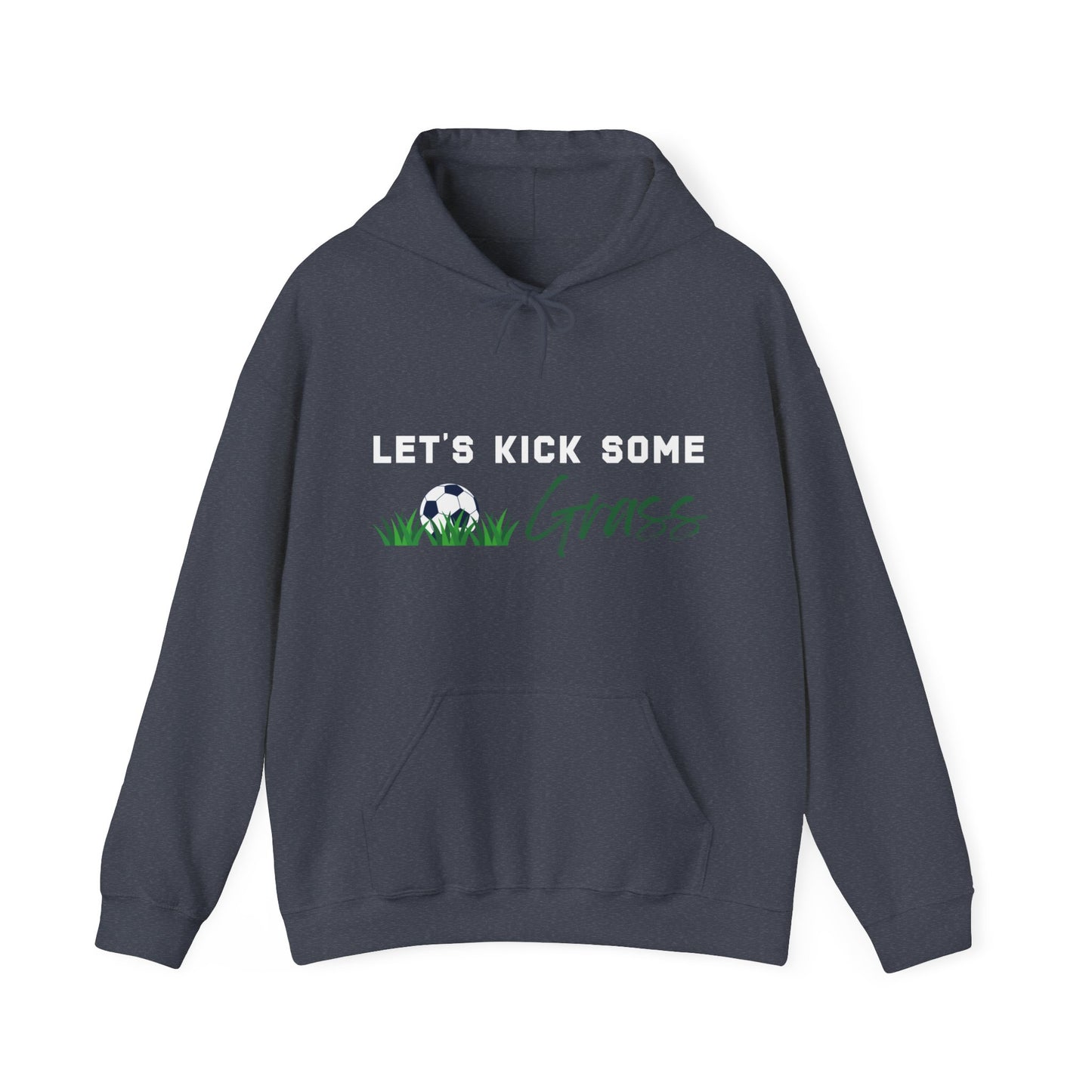 Let's Kick Some Grass | Unisex Heavy Blend™ Hooded Soccer Sweatshirt