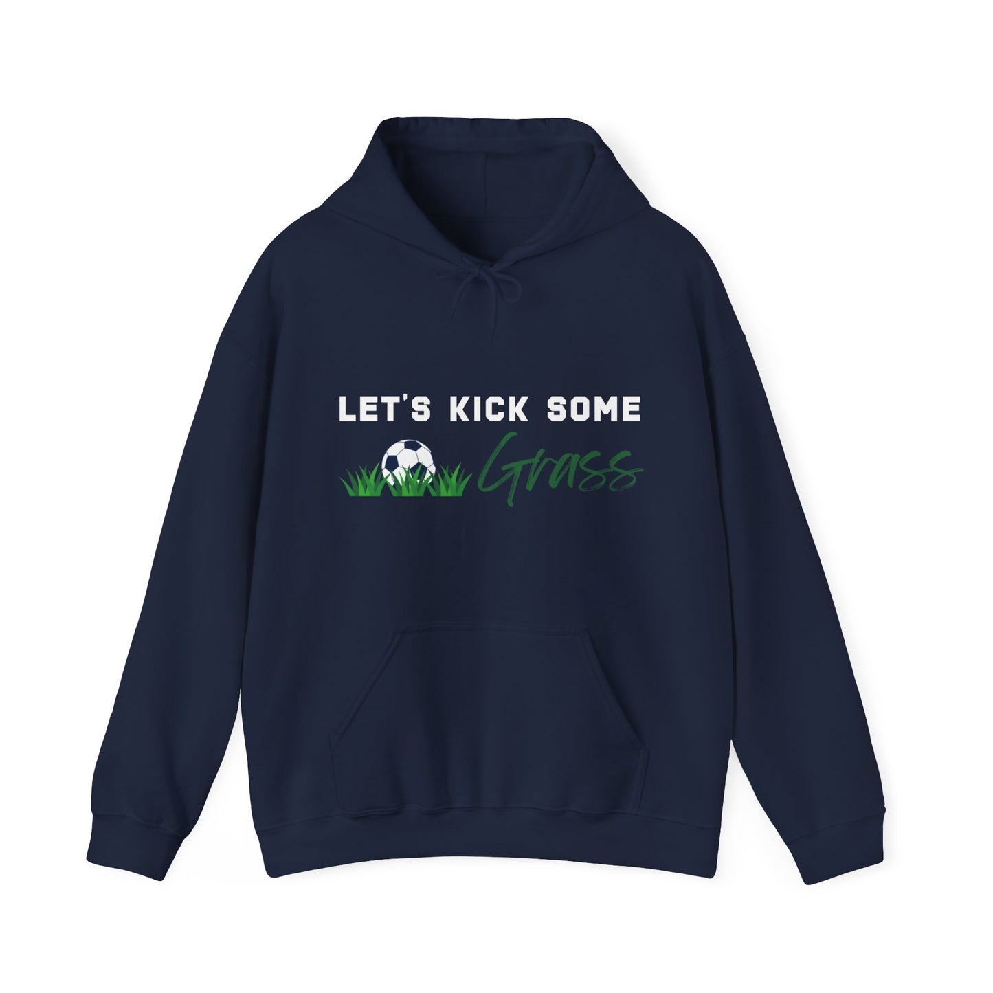 Let's Kick Some Grass | Unisex Heavy Blend™ Hooded Soccer Sweatshirt