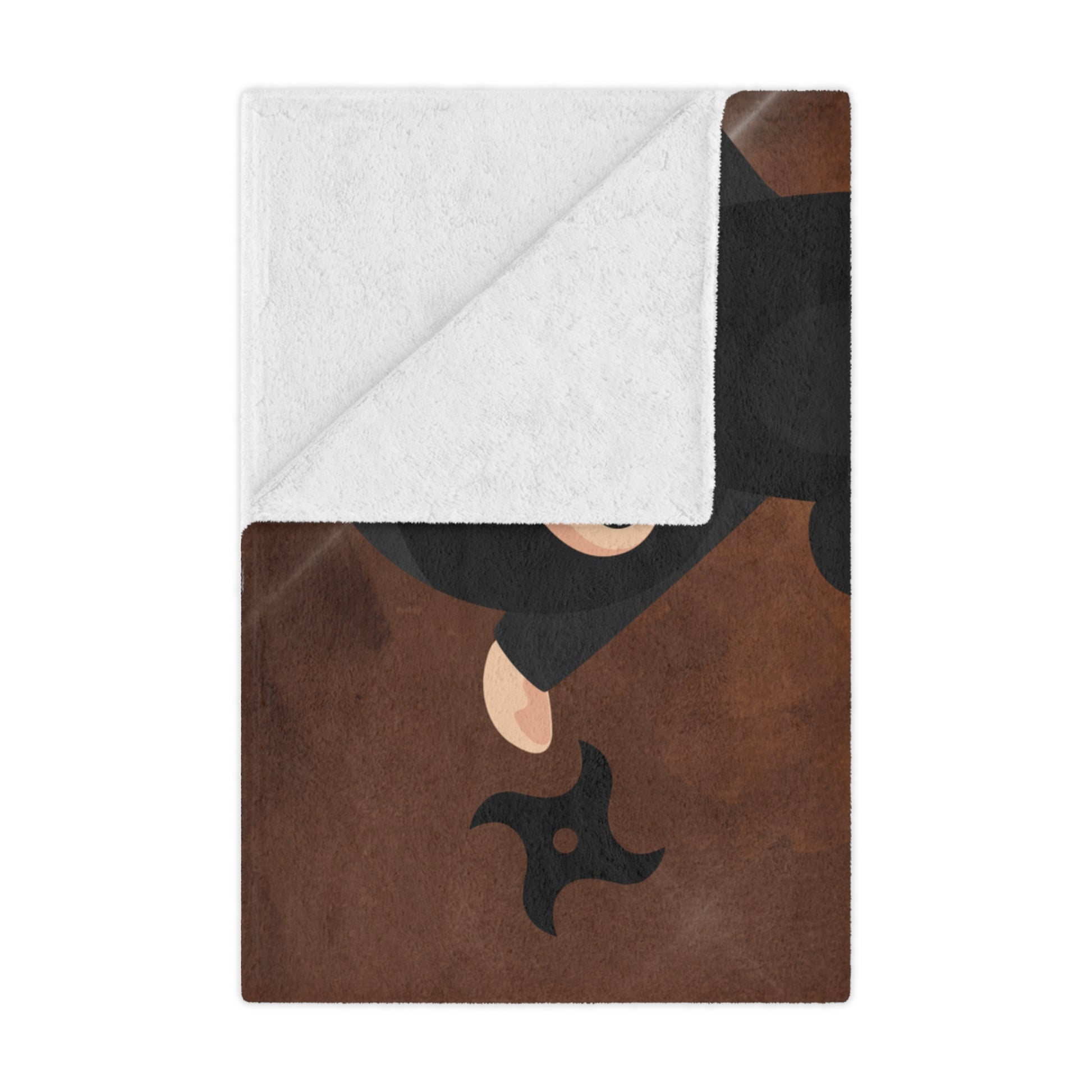 Folded brown ninja banner blanket