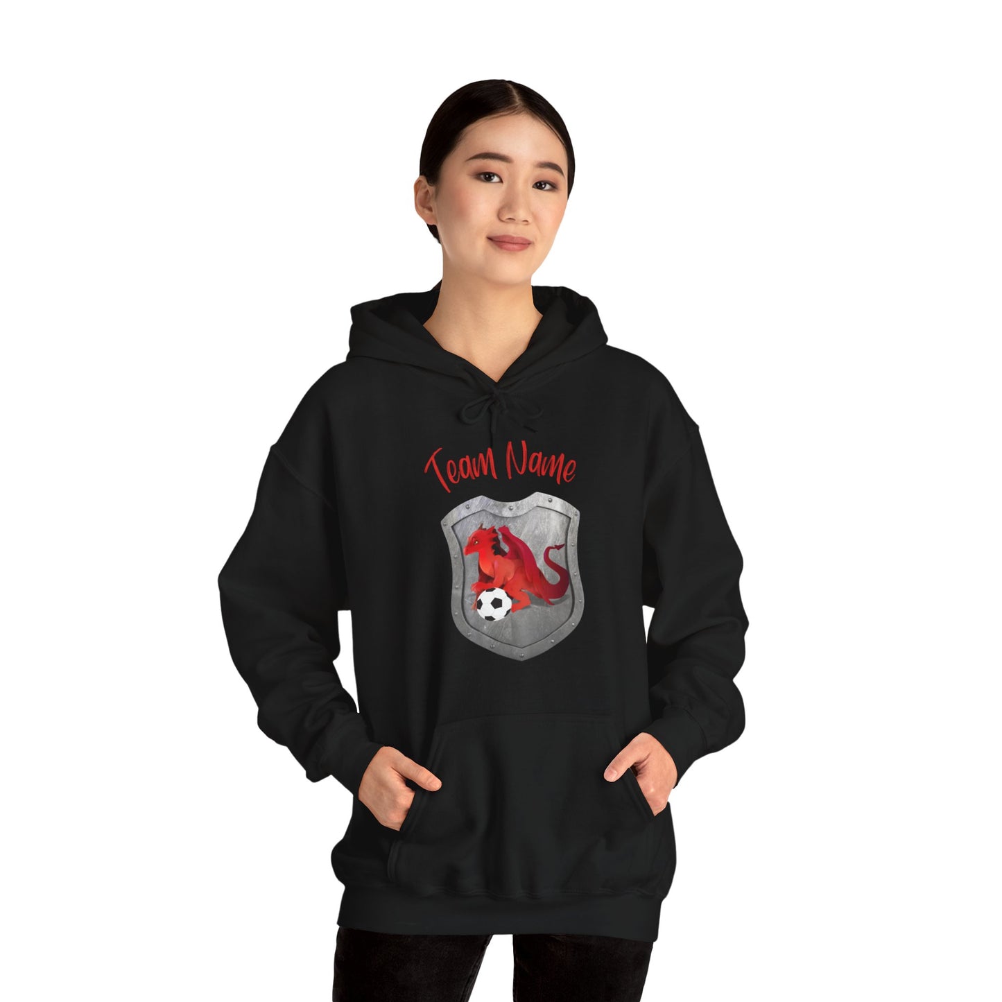 Dragons Soccer  Unisex Customizable  Hooded Sweatshirt