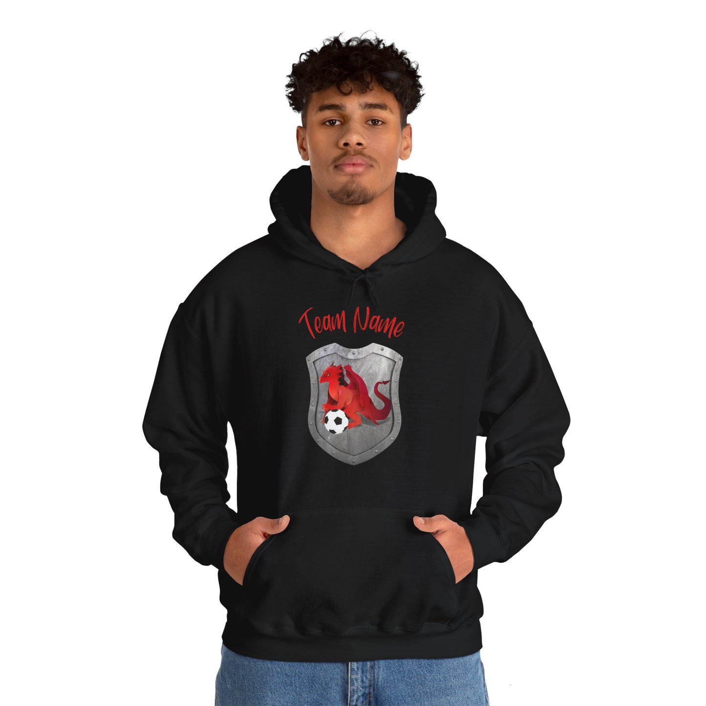 Dragons Soccer  Unisex Customizable  Hooded Sweatshirt